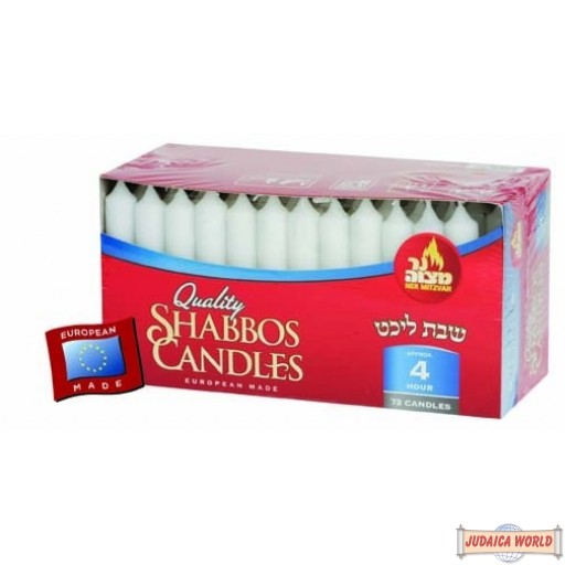 4 Hour European Shabbos Candles - 72 Pk