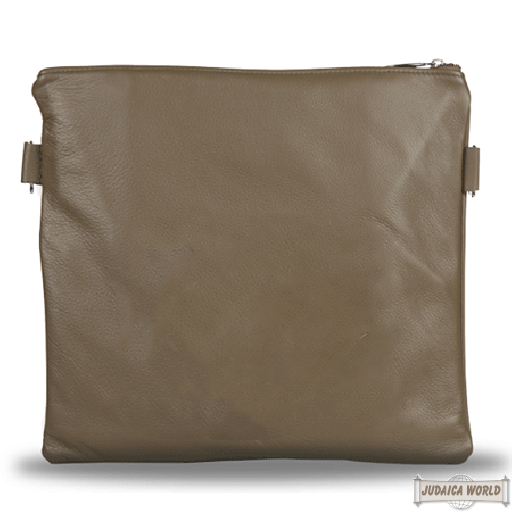 Plain Leather Olive Talis and/or Tefillin Bags