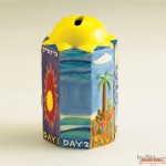 7 Days Of Creations Tzedakah Box, Ceramic