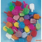 Small Colorful Plastic Dreidels - 1 for